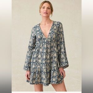 Faherty Womens Dune Cotton Gauze Oceana Dress Size Large